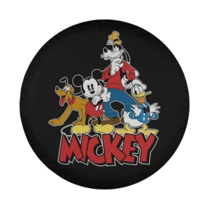 Disney Mickey Mouse Goofy Donald Pluto cartoon design for spare tire cover