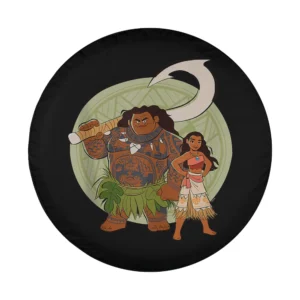 Moana Maui fish hook tribal Disney design for spare tire cover