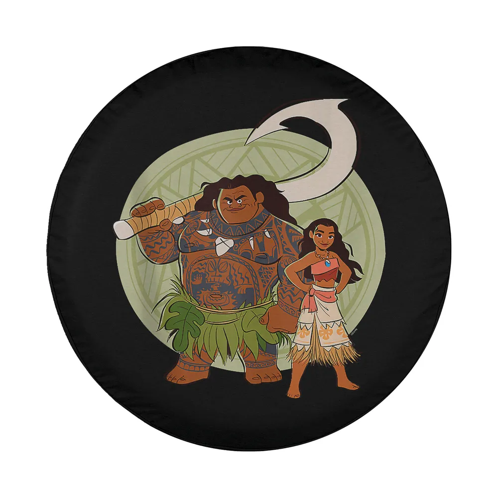 Moana Maui fish hook tribal Disney design for spare tire cover