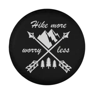 mountain arrow pine tree camping spare tire cover graphic design only