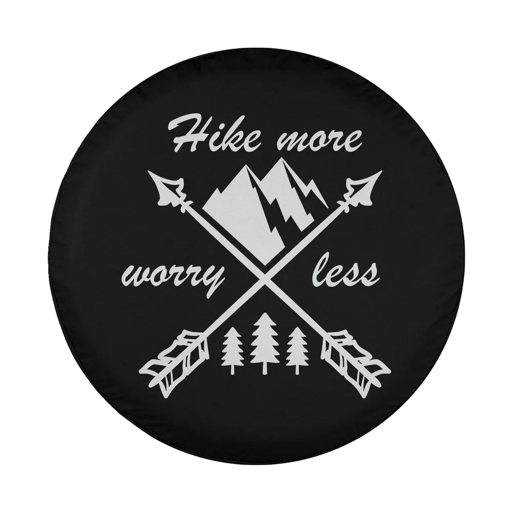 mountain arrow pine tree camping spare tire cover graphic design only