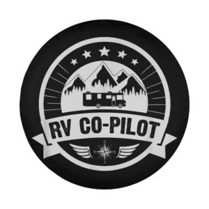 mountain camper emblem rv co-pilot spare tire cover design