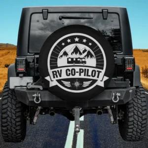 mountain camper emblem rv co-pilot spare tire cover without camera hole