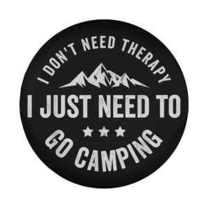mountain graphic therapy quote camping spare tire cover design only