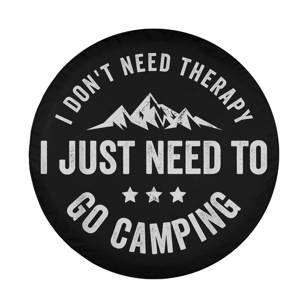 mountain graphic therapy quote camping spare tire cover design only