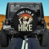 Mountain hiker sunset birds camping spare tire cover with no camera hole