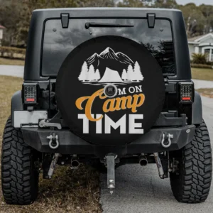 mountain tent camp time camping spare tire cover with camera hole for SUV RV