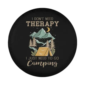 Mountain tent camping scene therapy quote illustrated design only