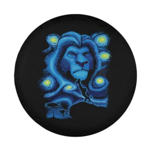 Mufasa starry midnight pride rock spare tire cover design closeup