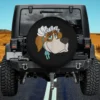 Nana St. Bernard dog in white bonnet big face Disney Peter Pan spare tire cover no camera hole