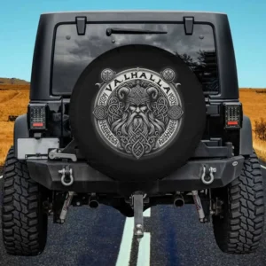 Odin mask runes Norse compass Viking spare tire cover for Mercedes G-Class with no camera hole