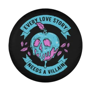poison apple skull banner disney villains design only spare tire cover