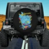 Retro abstract Genie triangle Disney Aladdin spare tire cover with no camera hole for Jeep and SUV