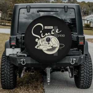 Retro loyal Pluto since 1930 Disney spare tire cover with backup camera hole for SUV or RV