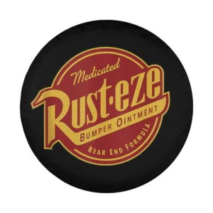 Rust-Eze badge logo vintage Disney Cars 2 design for spare tire cover