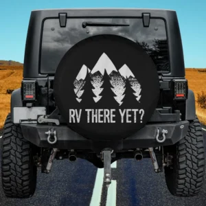 RV There Yet mountain graphic camping spare tire cover without camera hole