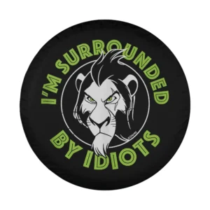 scar neon green surrounded by idiots spare tire cover design only