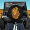 Simba and Mufasa Lion King father son spare tire cover no camera hole for Jeep