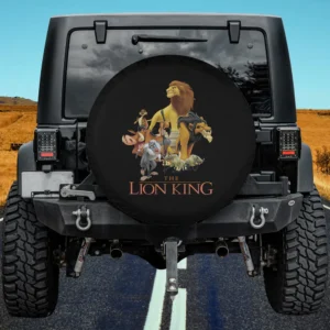 simba scar character group lion king spare tire cover no camera hole for Jeep
