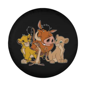 Simba Timon Pumbaa Nala Lion King cartoon design for spare tire cover