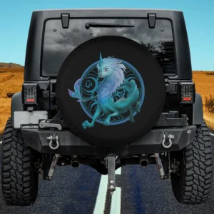 Sisu dragon mystical rune Disney Raya spare tire cover no camera hole for Jeep