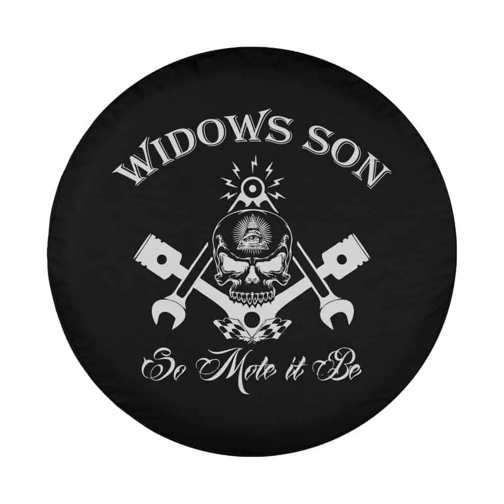 Skull all seeing eye widows son masonic design for Mercedes G-Wagon spare tire cover