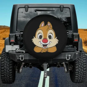 Smiling Dale cartoon arms Disney spare tire cover no camera hole for Jeep