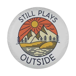 still plays outside sun mountain nature scene design for spare tire cover