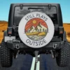 still plays outside sun mountain nature scene spare tire cover no camera hole