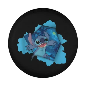 Stitch cartoon breakout palm trees Disney design for spare tire cover