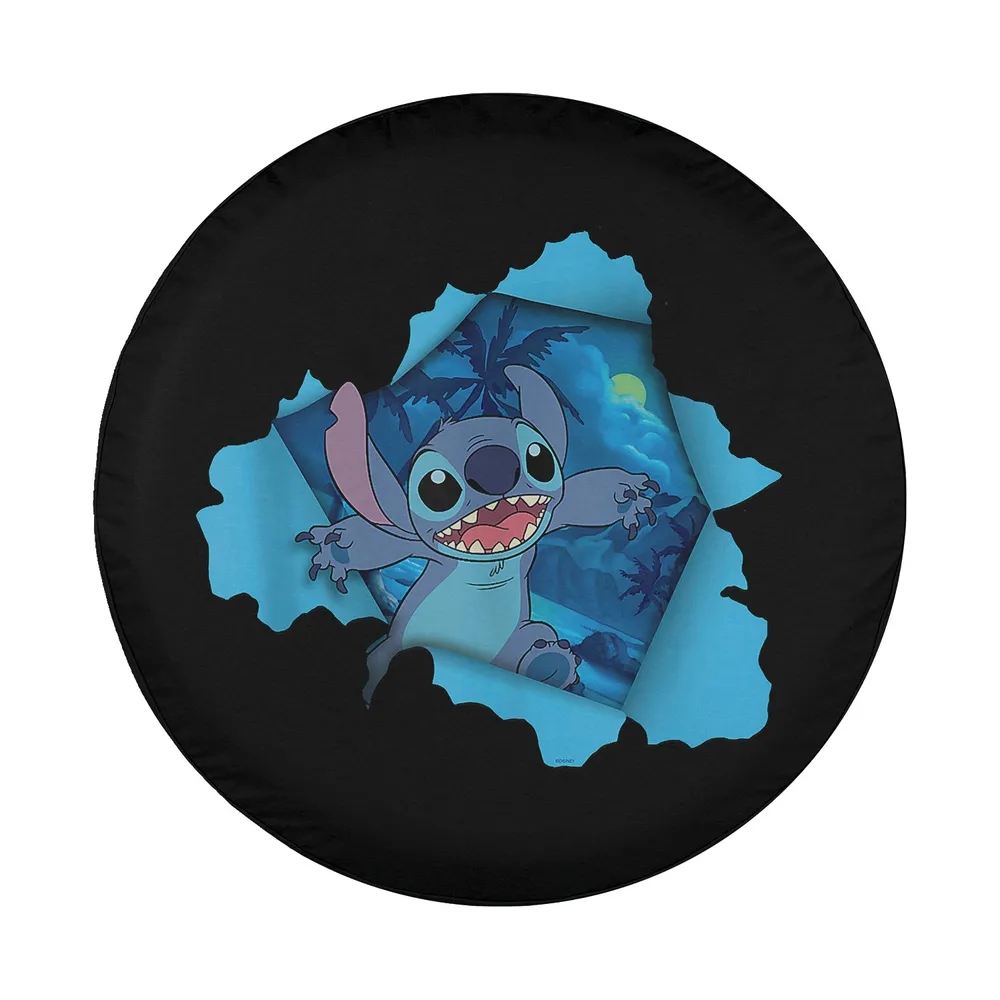Stitch cartoon breakout palm trees Disney design for spare tire cover