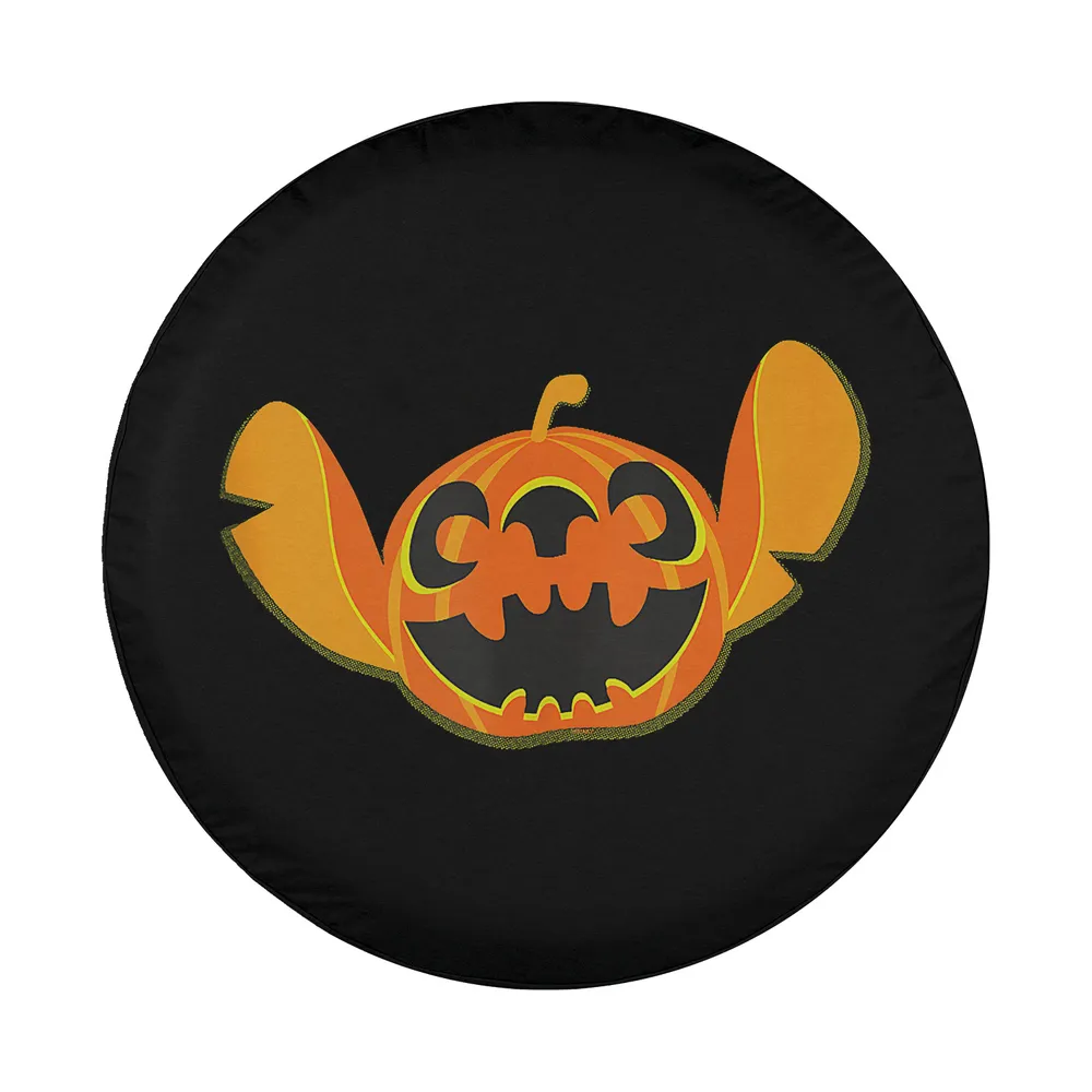 Stitch Jack-O’-Lantern pumpkin ears Halloween design graphic for spare tire cover