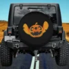 Stitch Jack-O-Lantern Pumpkin Ears Halloween Spare Tire Cover No Camera Hole