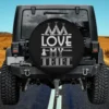 teepee tomahawk love my tribe spare tire cover without camera hole for Jeep RV