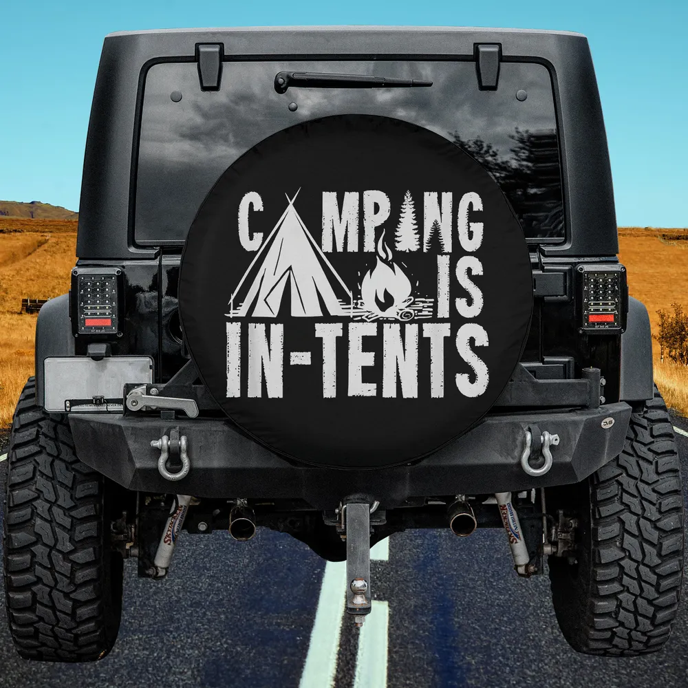 tent campfire pine tree camping spare tire cover no camera hole on Jeep