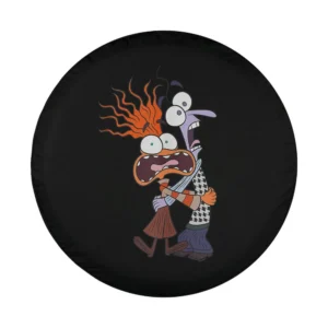 Inside Out 2 toony wild hair bulging eyes anxiety fear design closeup