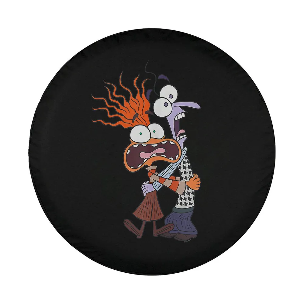 Inside Out 2 toony wild hair bulging eyes anxiety fear design closeup