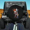 Toony wild hair bulging eyes anxiety fear spare tire cover for Jeep SUV RV, no camera hole