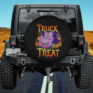 Vampire truck flames Disney Pixar Cars Halloween spare tire cover no camera hole