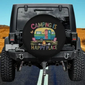vintage camper butterfly camping spare tire cover no camera hole for Jeep RV