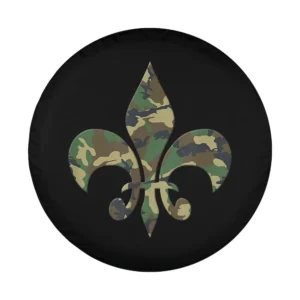 Camo fleur de lis Mardi Gras design for Mercedes G-Wagon spare tire cover