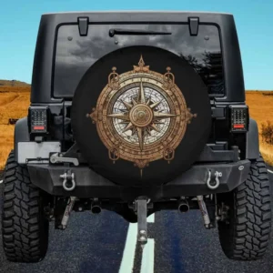 vintage steampunk compass treasure spare tire cover for Mercedes G-Wagon Jeep SUV