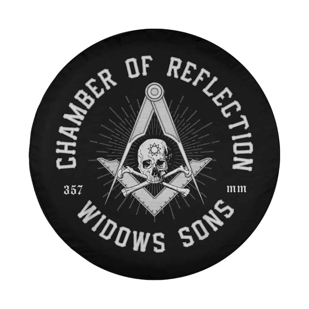 Widows Sons Masonic Chamber of Reflection Skull design only spare tire cover