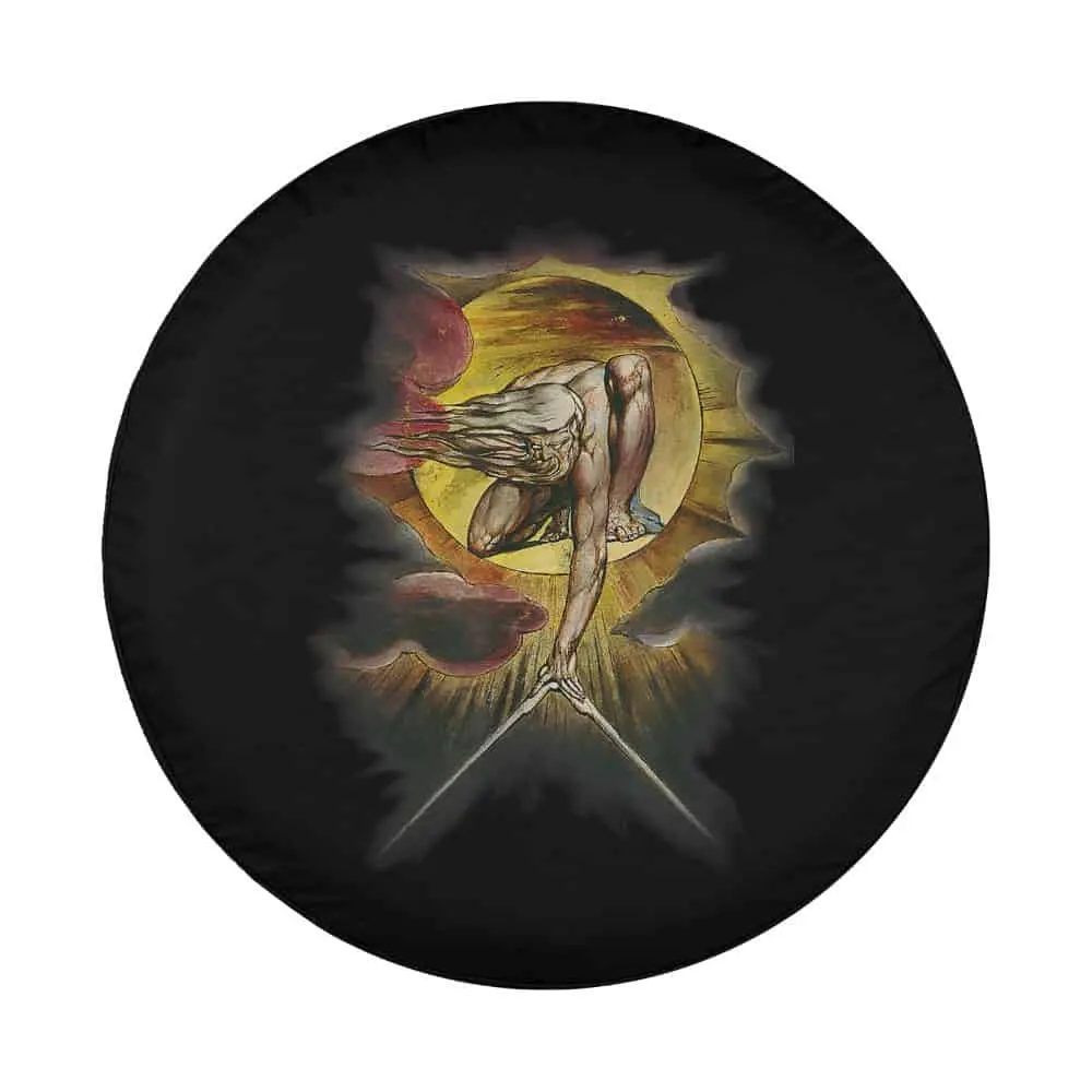 William Blake The Ancient Of Days radiant sun art design for spare tire cover