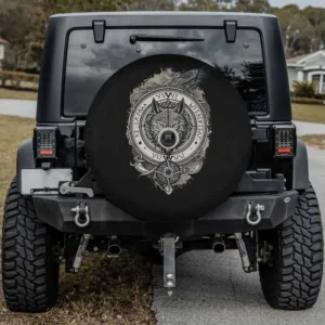 Wolf of Odin Viking spare tire cover with camera hole for Mercedes G-Wagon