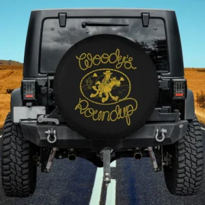 Woody rope lettering cowboy horse Toy Story spare tire cover without camera hole on Jeep