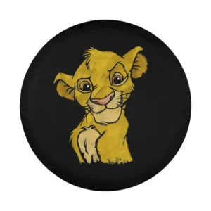 Disney Lion King Young Simba smiling sketch portrait design for spare tire cover
