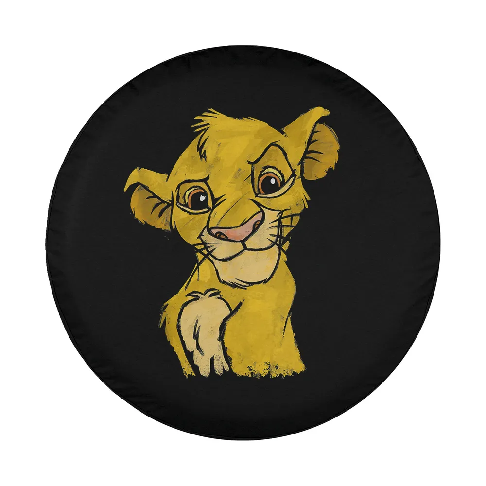 Disney Lion King Young Simba smiling sketch portrait design for spare tire cover